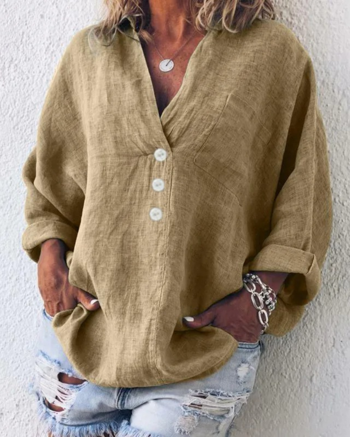 LOUISE | FLATTERING BOHO BLOUSE WITH TUMMY COVERAGE