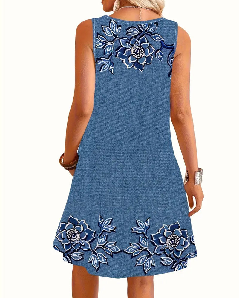 ARIANNA | ELEGANT SLEEVELESS TUMMY-COVERAGE DRESS