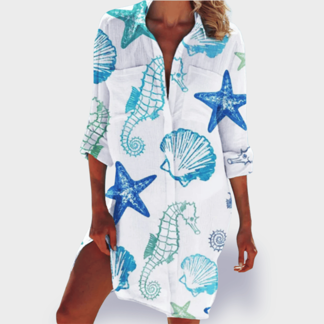 GRACE | ELEGANT VIBRANT TUMMY-COVERAGE DRAPED DRESS