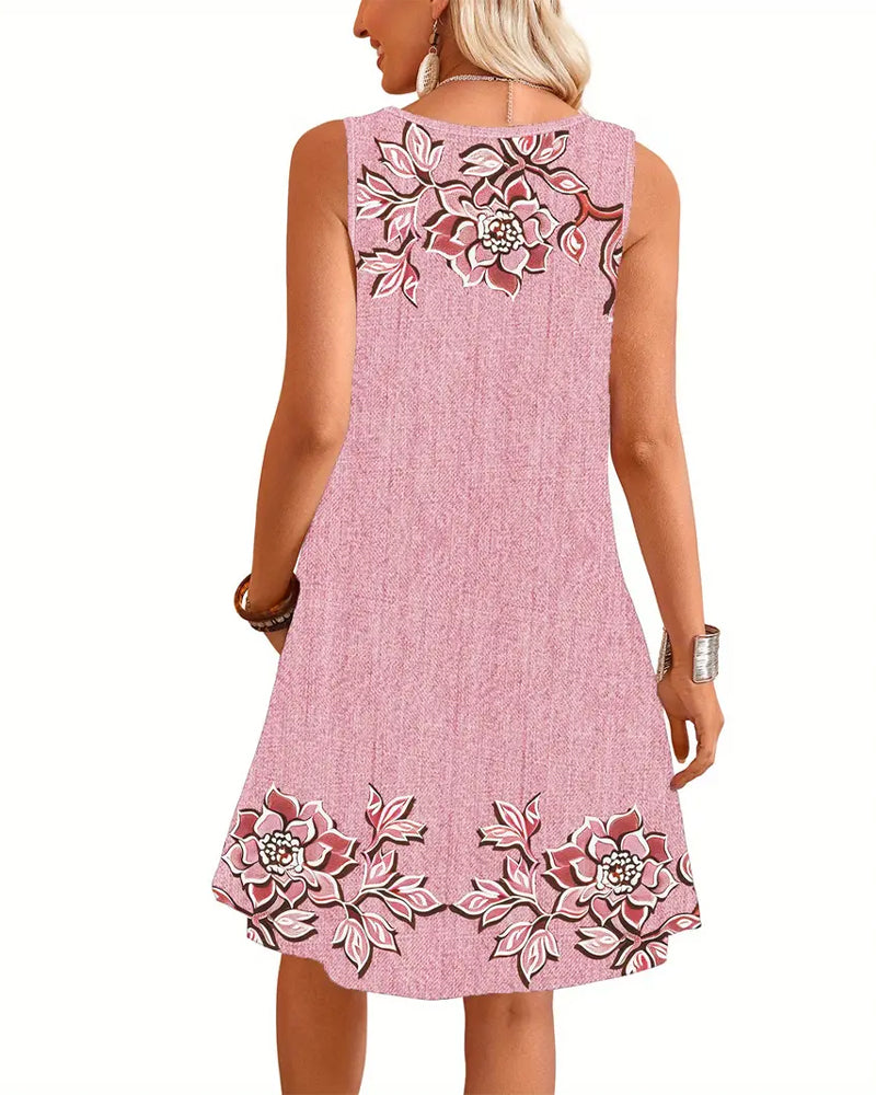 ARIANNA | ELEGANT SLEEVELESS TUMMY-COVERAGE DRESS