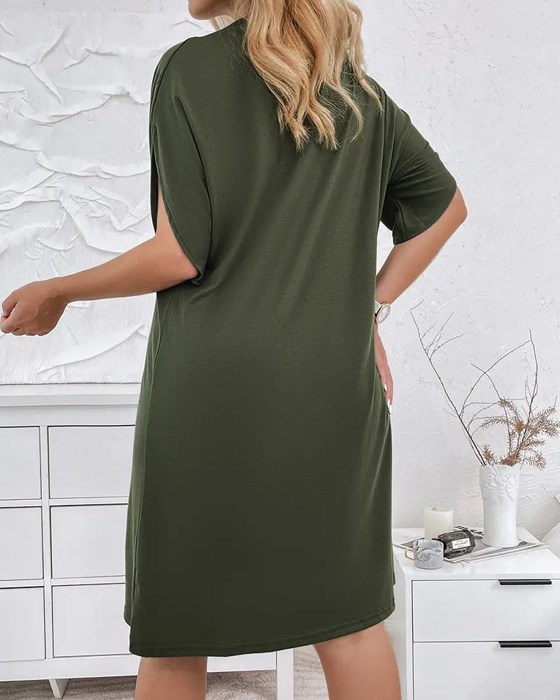 VIVIAN | ELEGANT RUFFLED TUMMY-COVERAGE DRESS