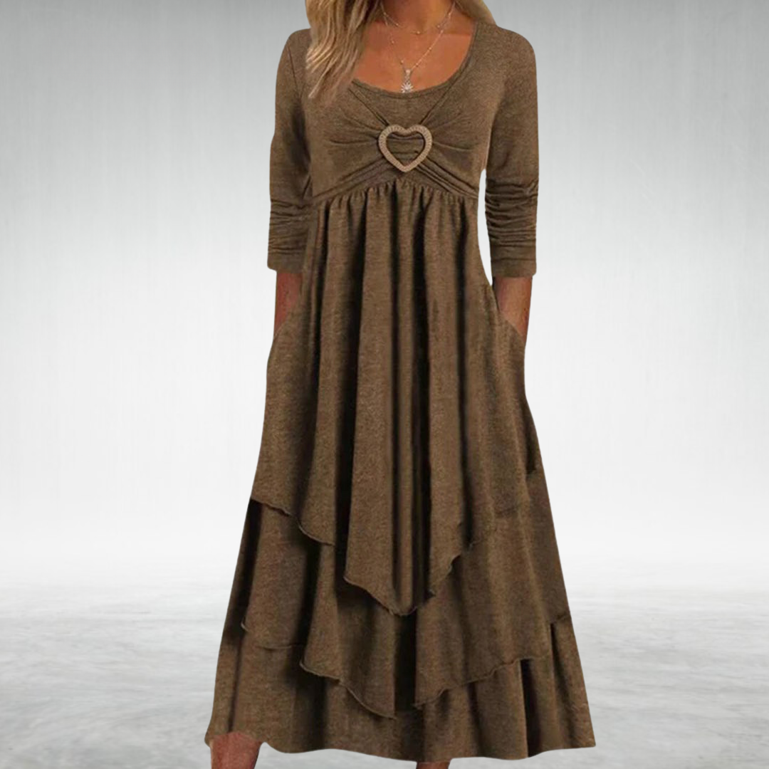 KATHLEEN | ELEGANT TUMMY-COVERAGE WOMEN'S DRESS