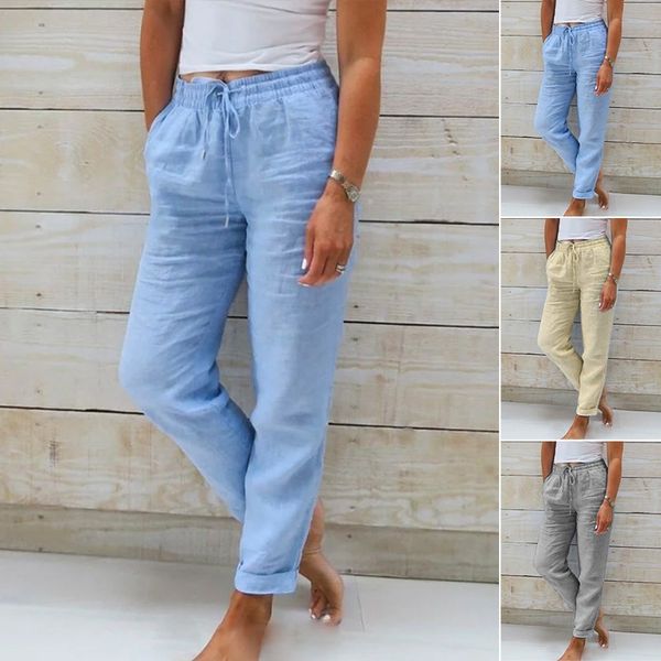 JANELLA | ELEGANT TUMMY-COVERAGE LINEN TROUSERS