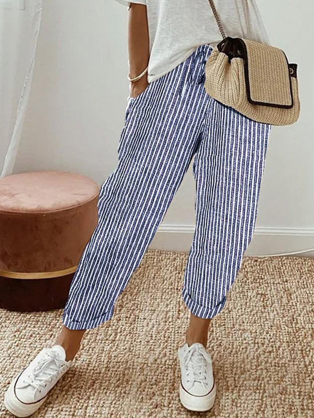 HANNAH | ELEGANT LIGHTWEIGHT LEISURE PANTS WITH HIGH WAIST