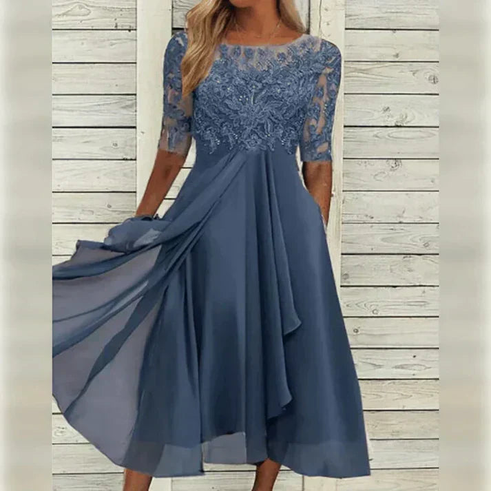 CLEO | ELEGANT AUTUMN DRESS WITH FLATTERING TUMMY COVERAGE