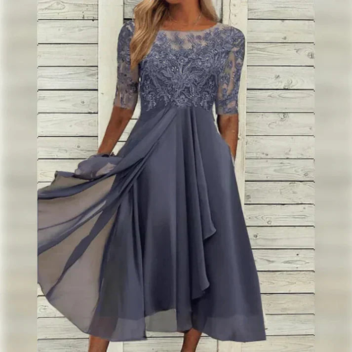 CLEO | ELEGANT AUTUMN DRESS WITH FLATTERING TUMMY COVERAGE
