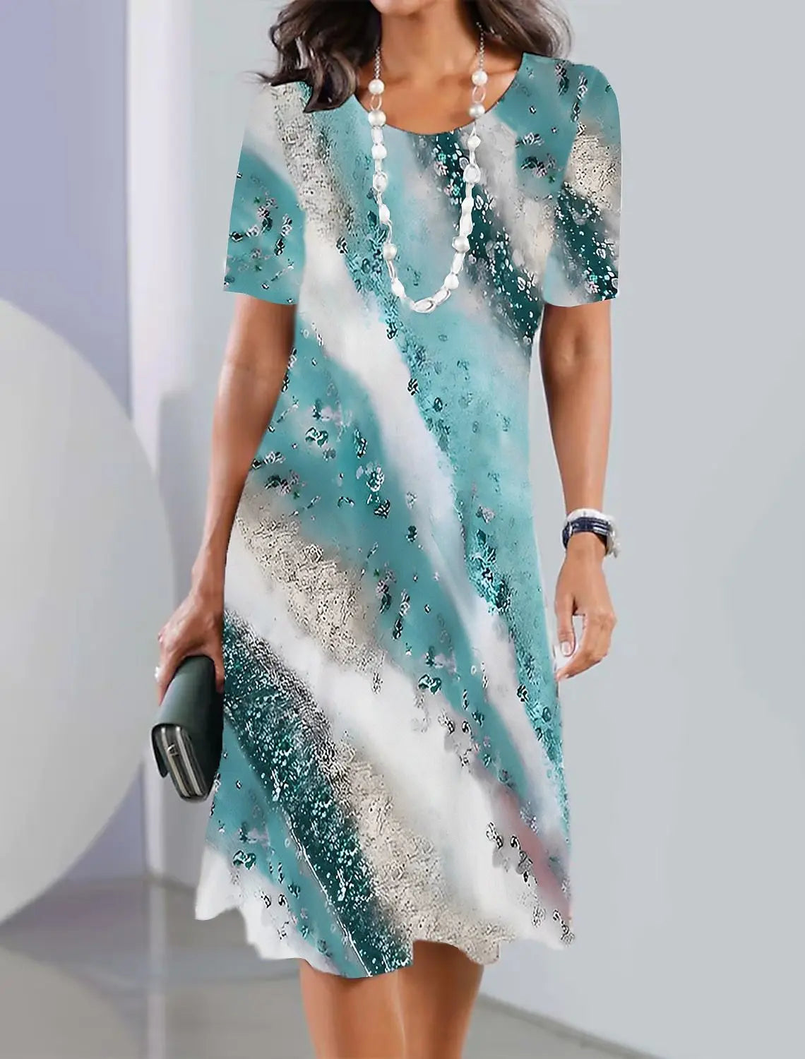 HANNA | VIBRANT ELEGANT TUMMY-COVERAGE MIDI DRESS