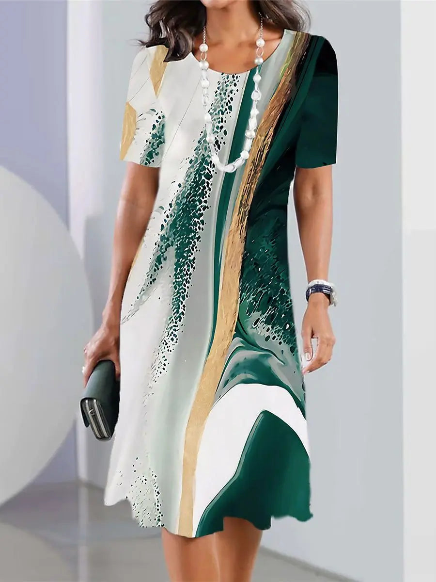 HANNA | VIBRANT ELEGANT TUMMY-COVERAGE MIDI DRESS