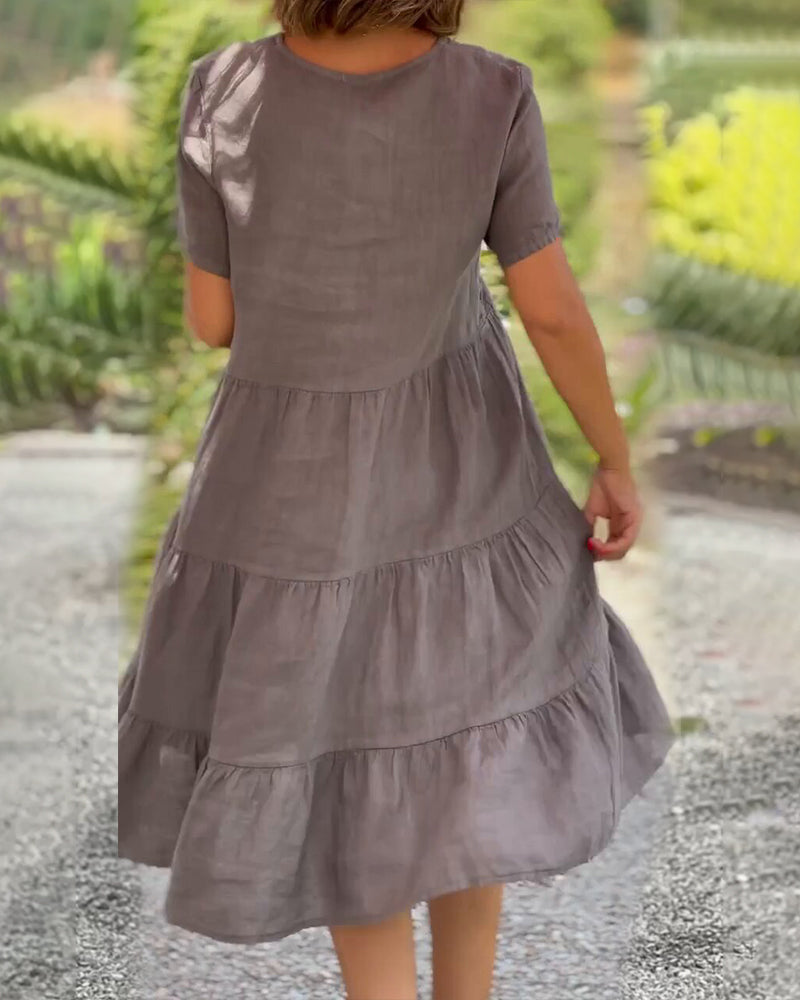 HAZEL | ELEGANT BOHO TUMMY-COVERAGE DRESS