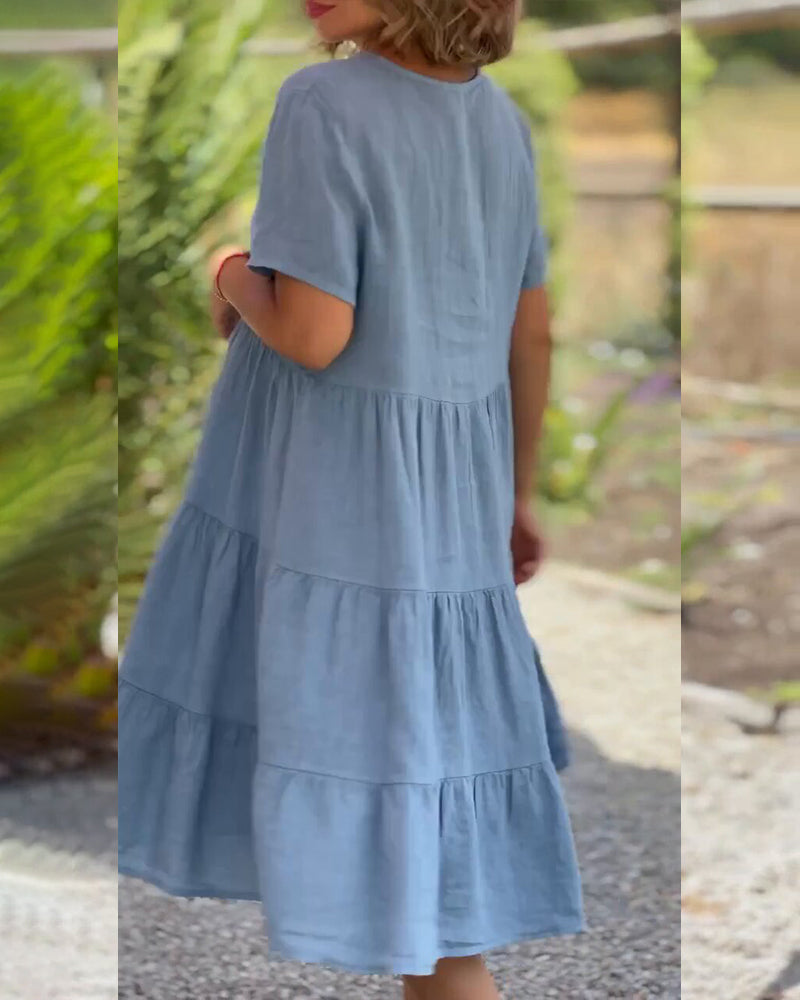 HAZEL | ELEGANT BOHO TUMMY-COVERAGE DRESS