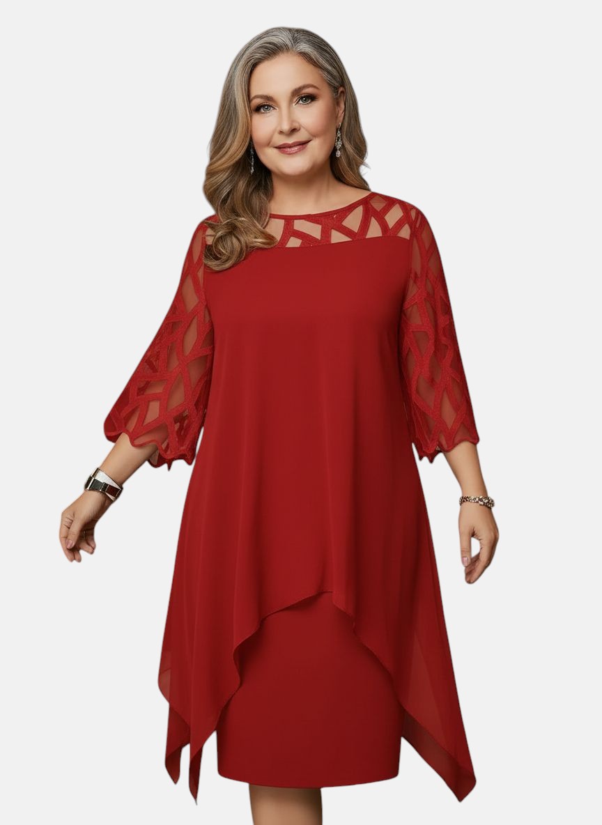 ELARA | ELEGANT TUMMY-COVERAGE MIDI DRESS