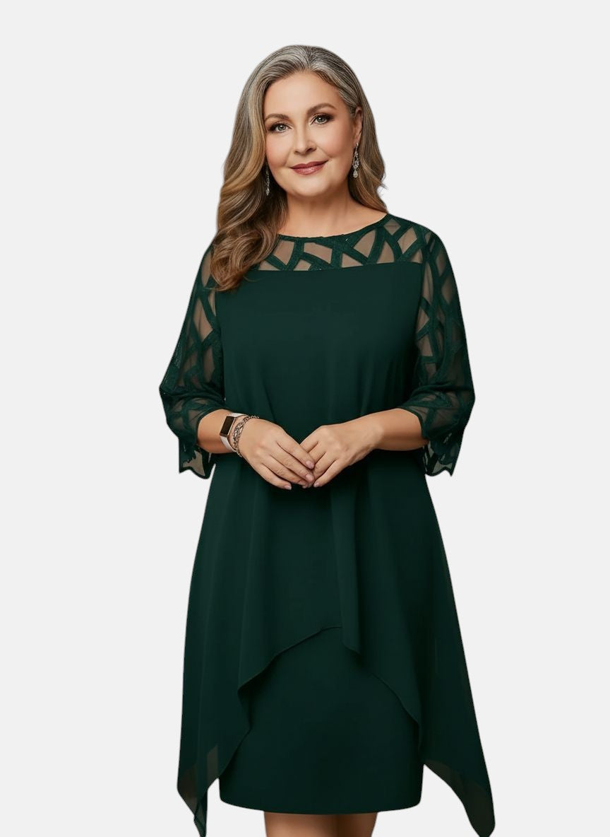 ELARA | ELEGANT TUMMY-COVERAGE MIDI DRESS