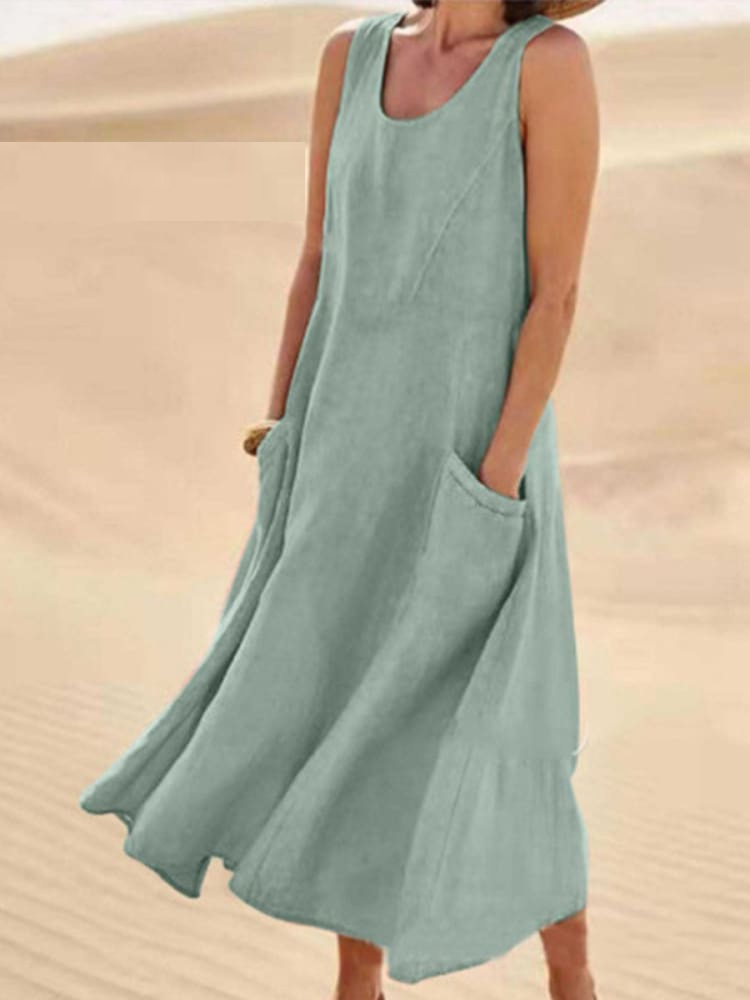 EMILIA | ELEGANT TUMMY-COVERAGE SUMMER DRESS