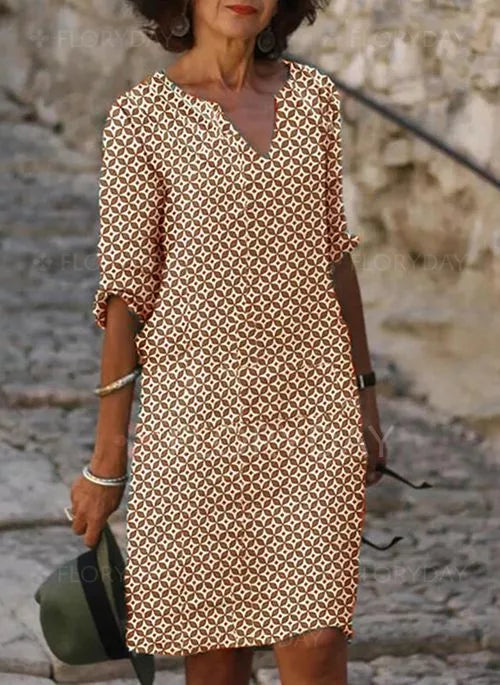 GEMMA | ELEGANT FLOWING TUMMY COVERAGE DRESS