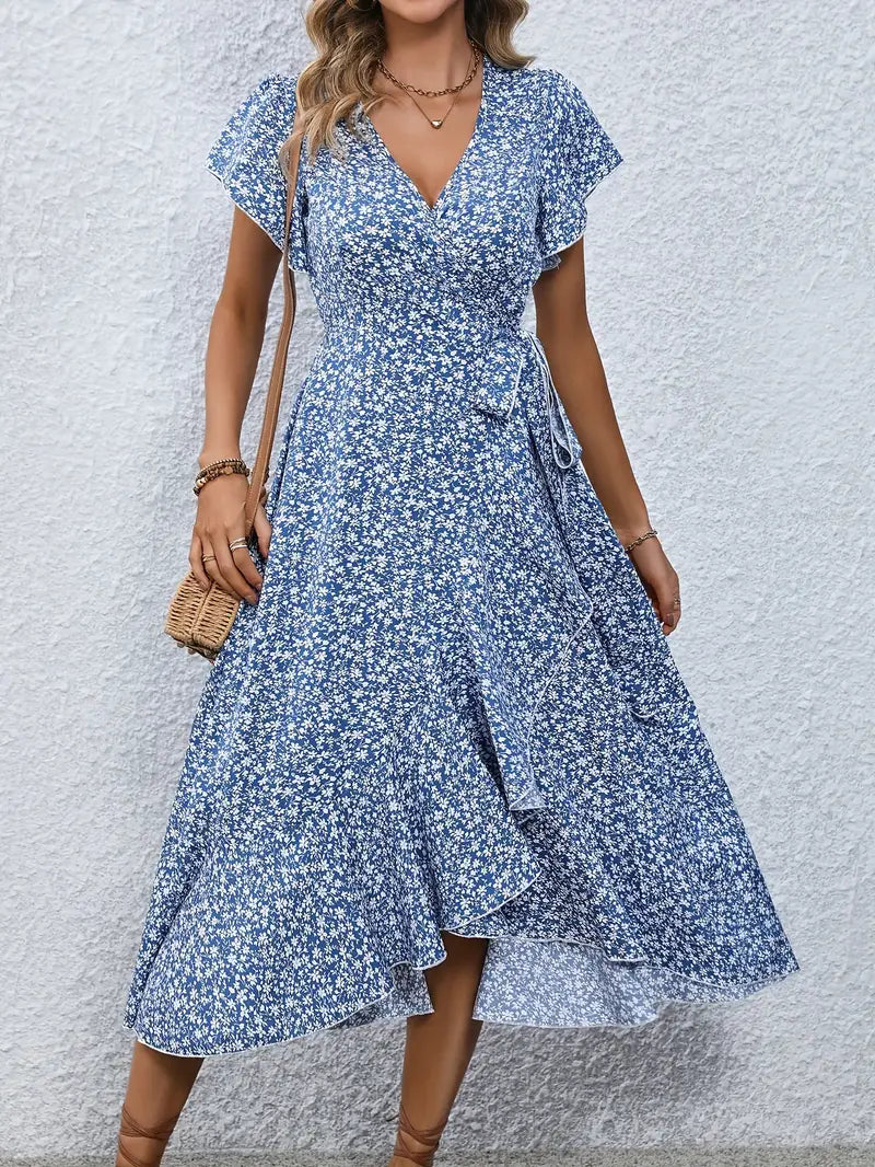 EILEEN | ELEGANT WRAP TUMMY-COVERAGE DRESS