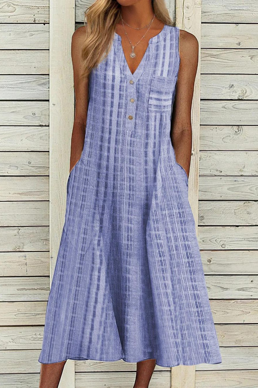 EDEN | REFINED PLAID TUMMY-COVERAGE MIDI DRESS