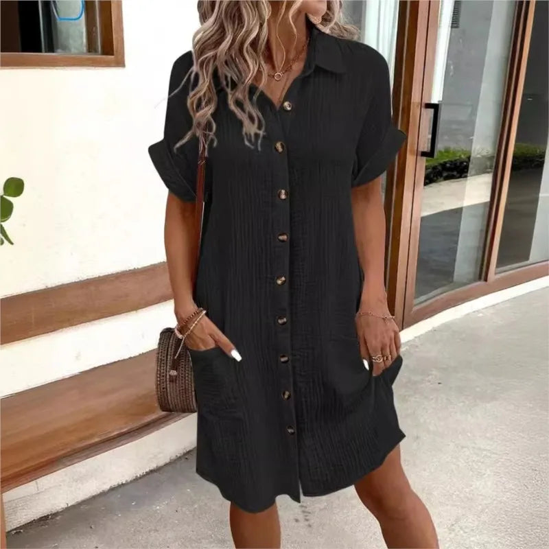 EMILY | ELEGANT TUMMY-COVERAGE SUMMER DRESS