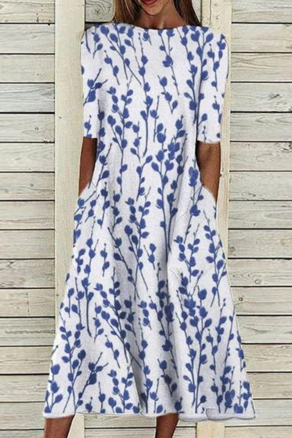 PAMELA | ELEGANT HALF-SLEEVE TUMMY-COVERAGE DRESS