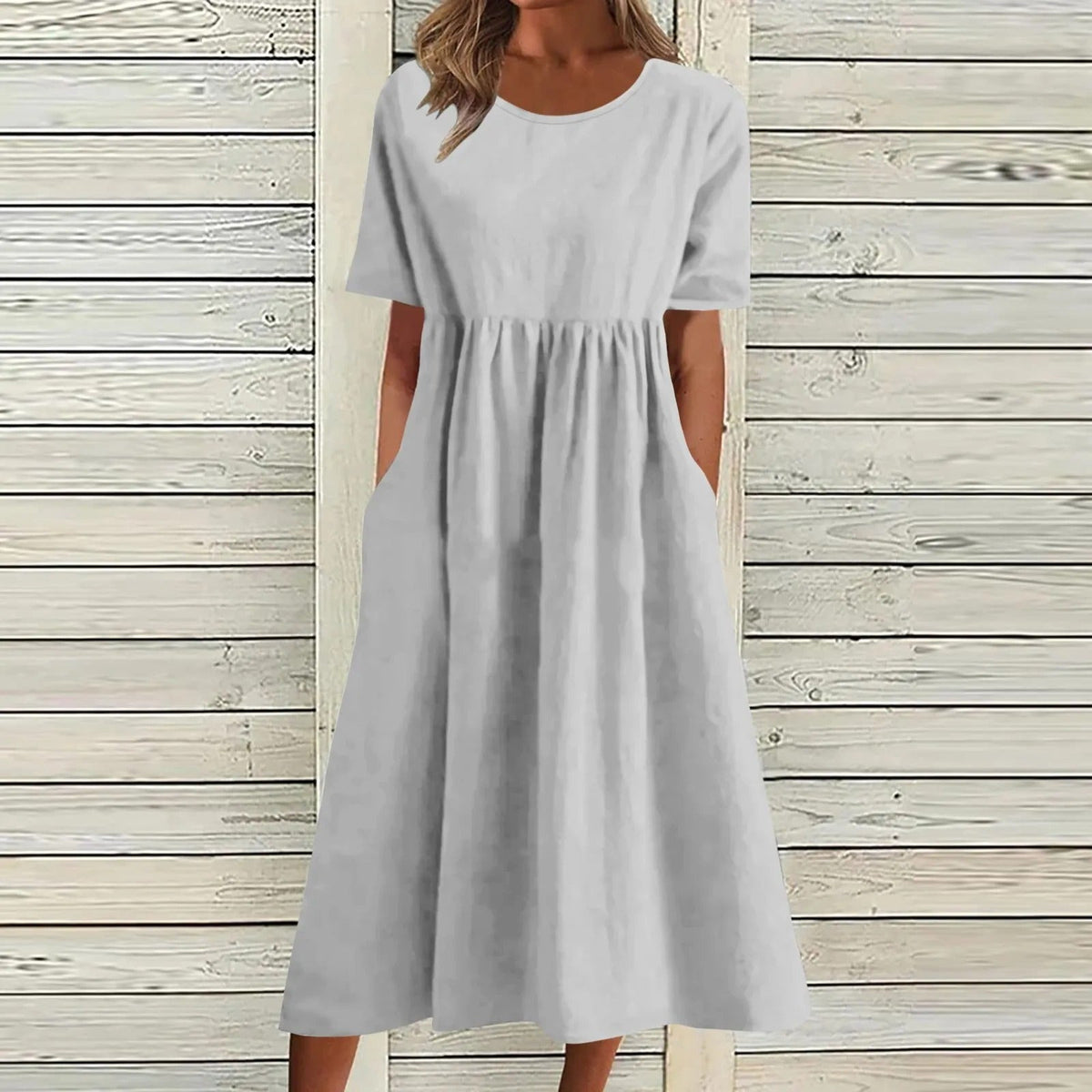 HEATHER | ELEGANT VINTAGE TUMMY-COVERAGE DRESS