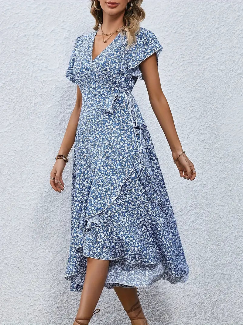 EILEEN | ELEGANT WRAP TUMMY-COVERAGE DRESS