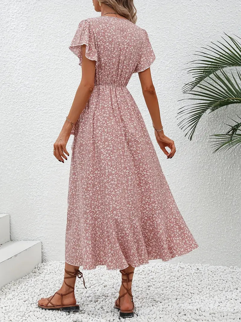 EILEEN | ELEGANT WRAP TUMMY-COVERAGE DRESS