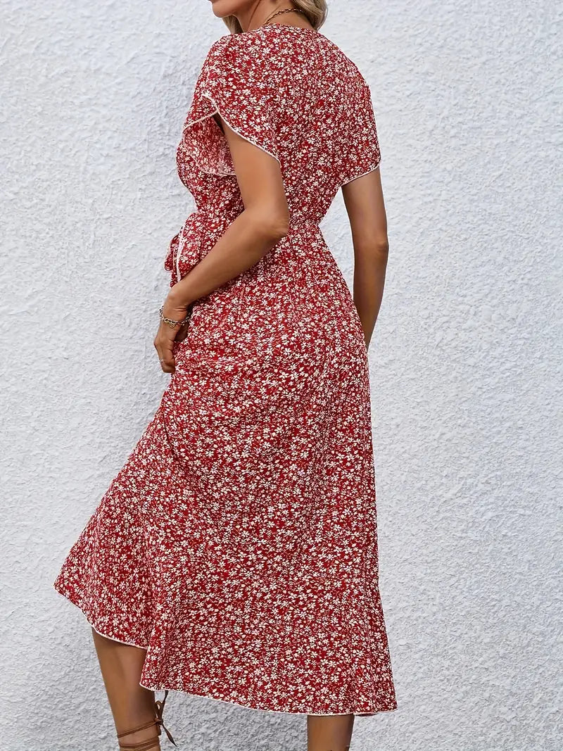 EILEEN | ELEGANT WRAP TUMMY-COVERAGE DRESS