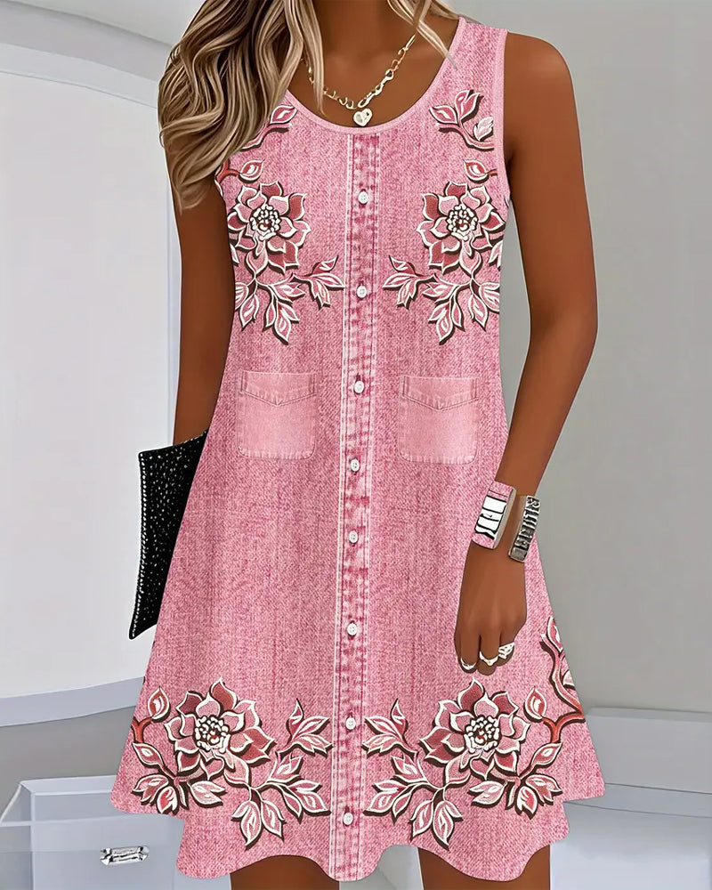 ARIANNA | ELEGANT SLEEVELESS TUMMY-COVERAGE DRESS