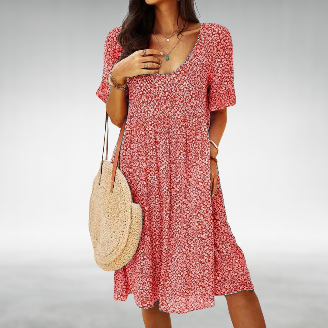 ARACELI | ELEGANT TUMMY-COVERAGE DESIGNER DRESS