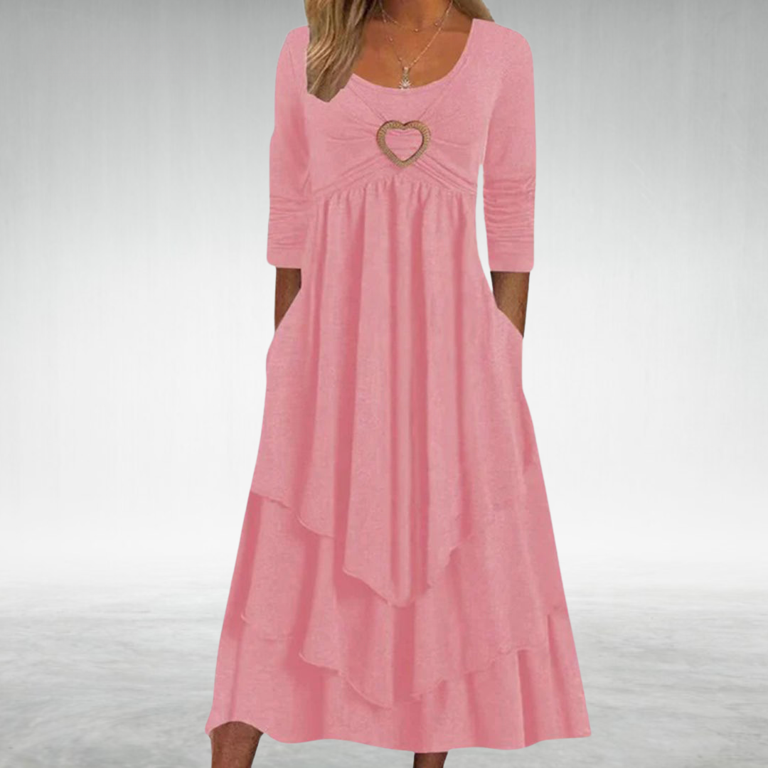 KATHLEEN | ELEGANT TUMMY-COVERAGE WOMEN'S DRESS