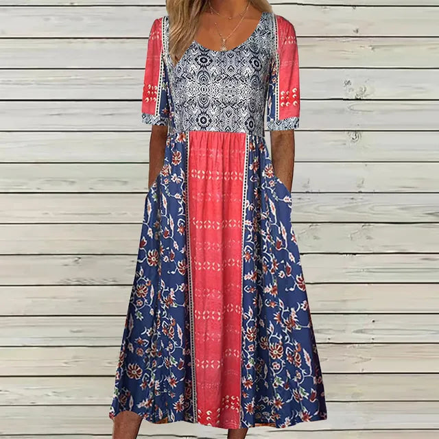 AMELIE | ELEGANT BOHEMIAN TUMMY-COVERAGE DRESS