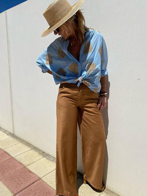 LENA | EMBROIDERED BLOUSE WITH RELAXED FIT