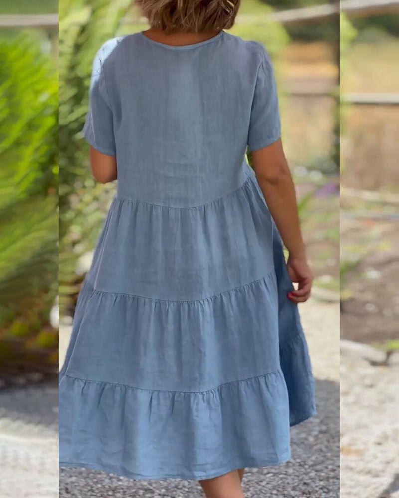 HAZEL | ELEGANT BOHO TUMMY-COVERAGE DRESS