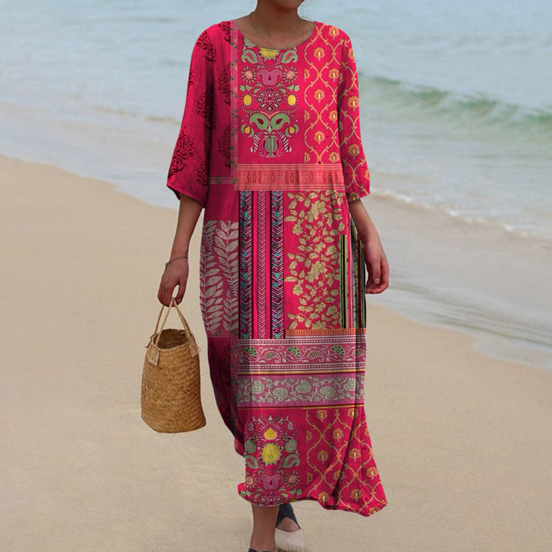 JILLIAN | ELEGANT FLOWING TUMMY-COVERAGE SUMMER DRESS