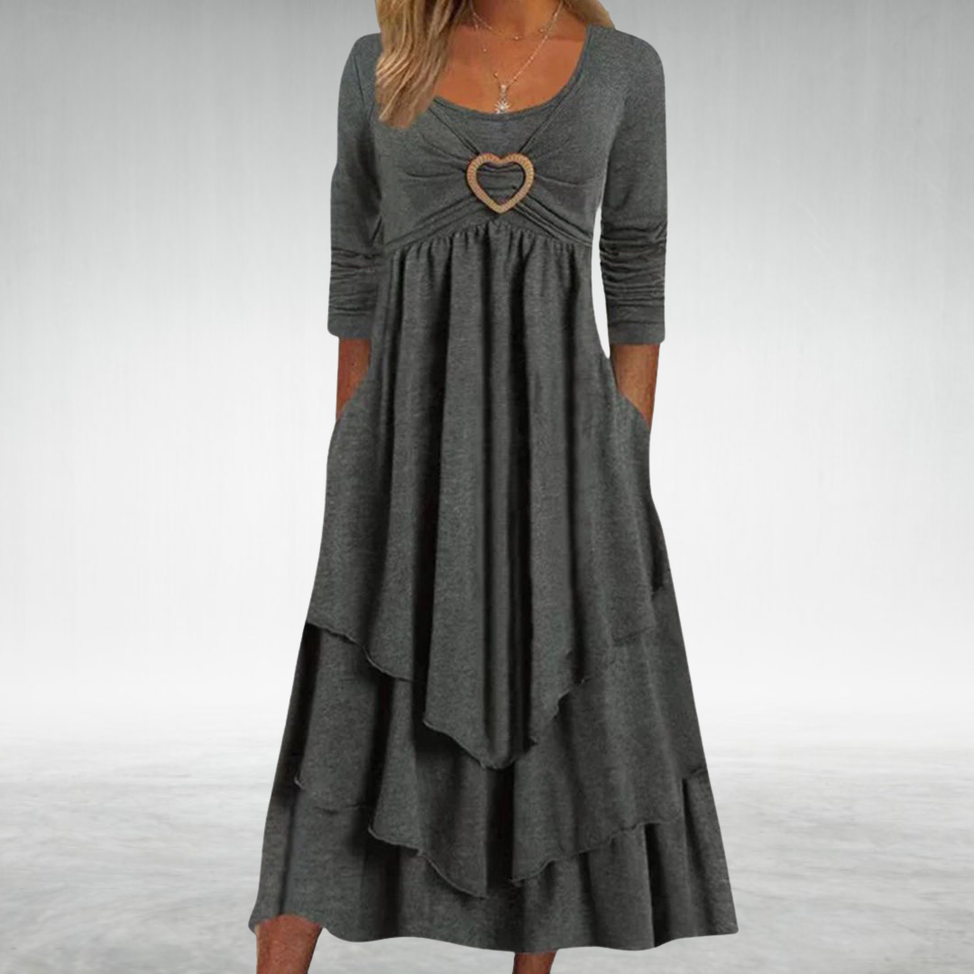 KATHLEEN | ELEGANT TUMMY-COVERAGE WOMEN'S DRESS