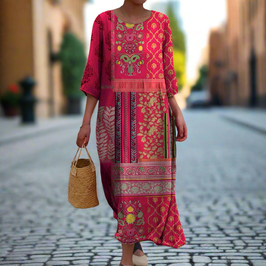 JILLIAN | ELEGANT FLOWING TUMMY-COVERAGE SUMMER DRESS