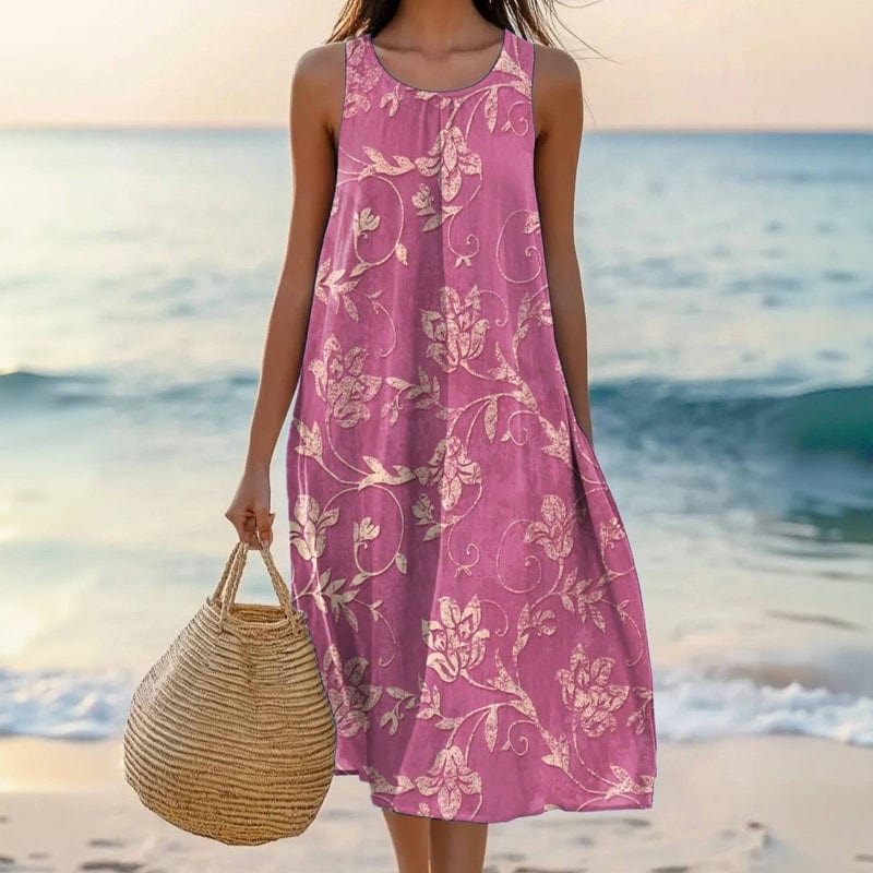 AMANDA | ELEGANT BEACH BREEZE TUMMY-COVERAGE DRESS