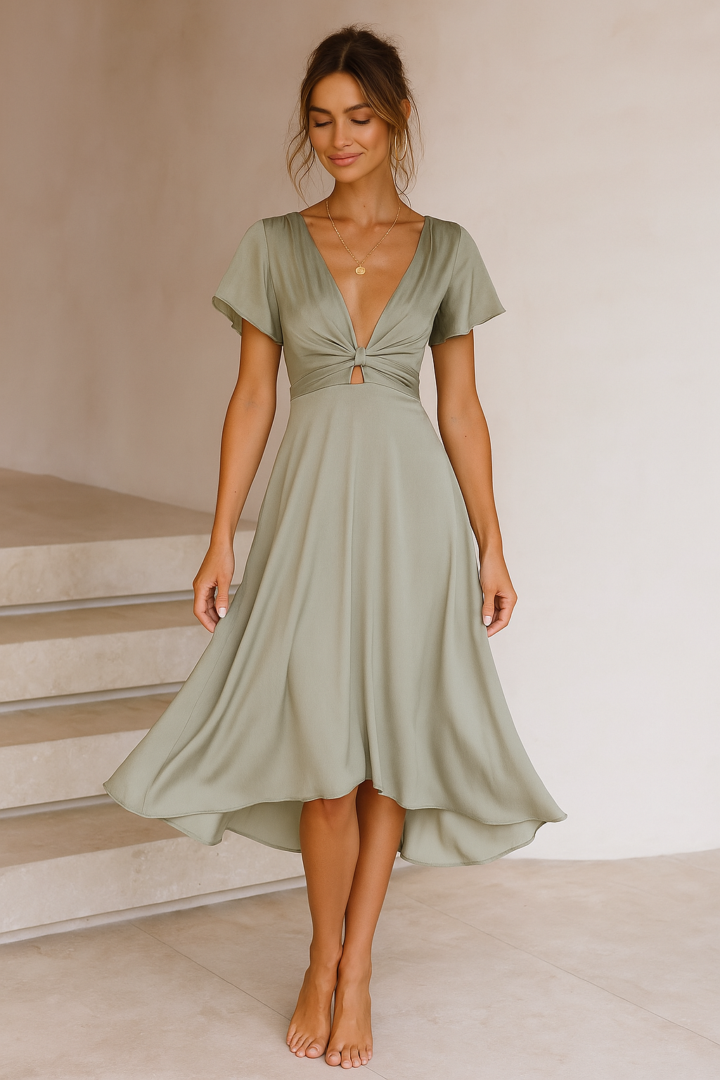 ELENA | ELEGANT SUMMER DRESS WITH FLUID SILHOUETTE