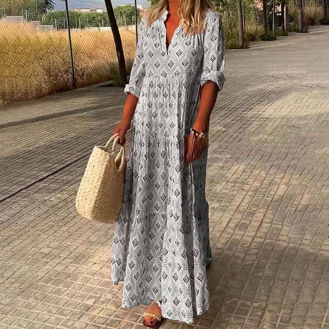 CLARISSA | ELEGANT BOHO MAXI DRESS WITH FLATTERING SILHOUETTE