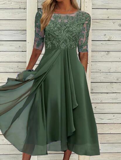 CLEO | ELEGANT AUTUMN DRESS WITH FLATTERING TUMMY COVERAGE