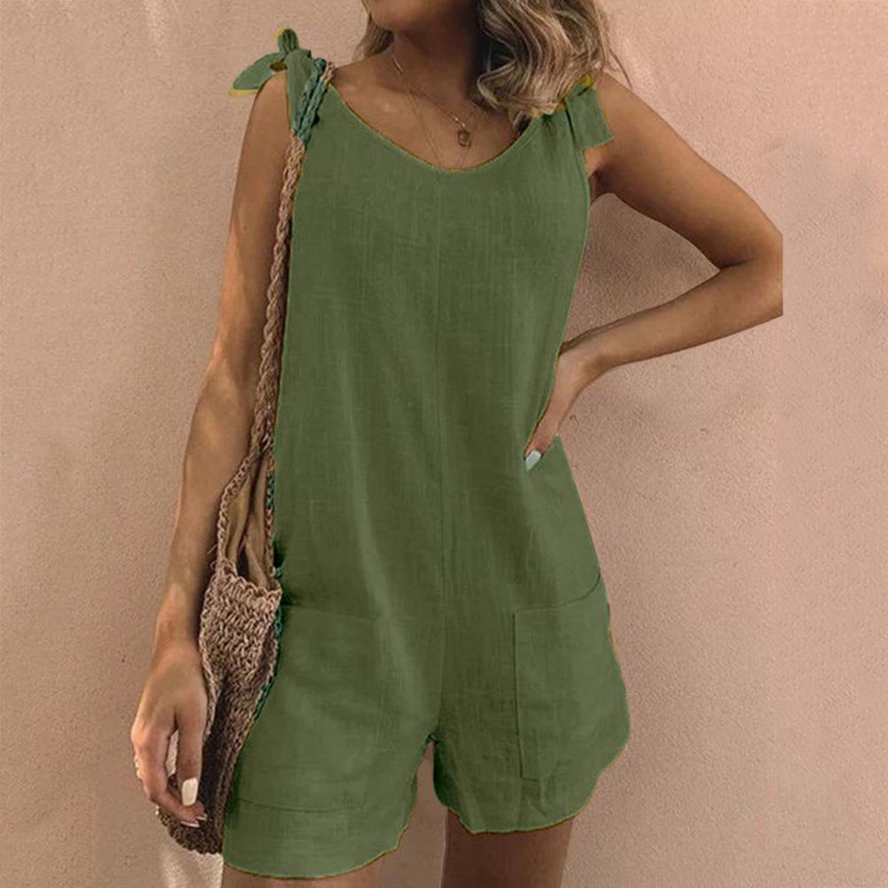 LYLA | ELEGANT SLEEVELESS TUMMY-COVERAGE PLAYSUIT