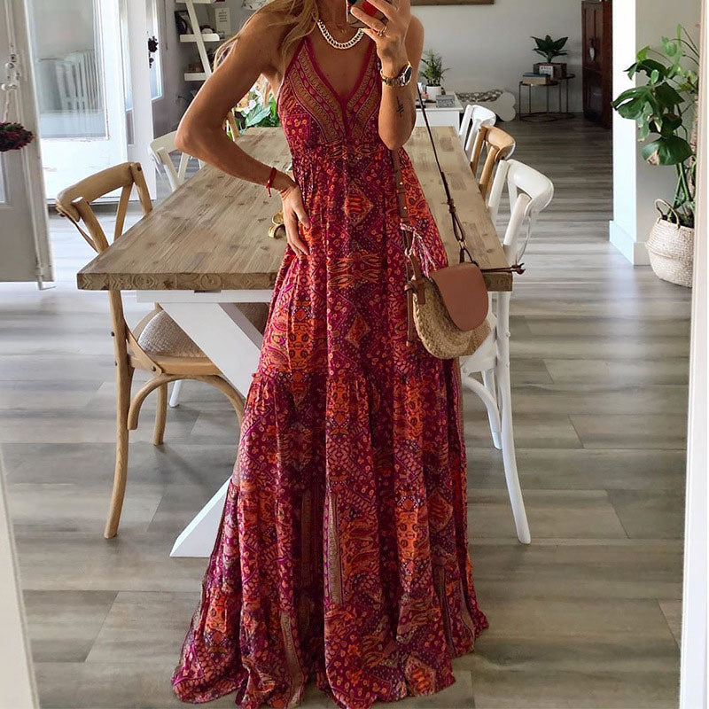 SYDNEY | ELEGANT BOHO TUMMY-COVERAGE MAXI DRESS