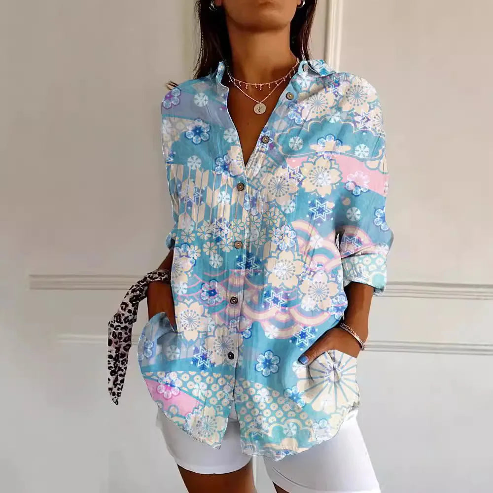 LEONIE | FLORAL SUMMER BLOUSE WITH SOFT FIT