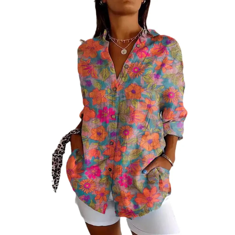 LEONIE | FLORAL SUMMER BLOUSE WITH SOFT FIT