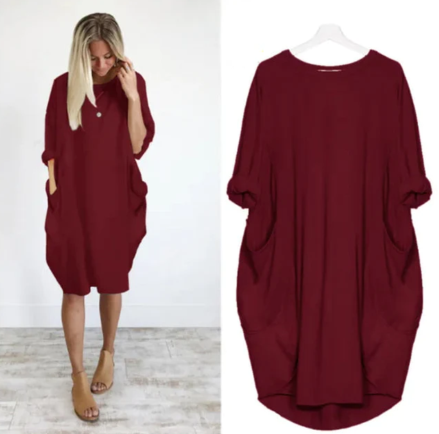 JESSA | ELEGANT EVERYDAY TUMMY-COVERAGE DRESS