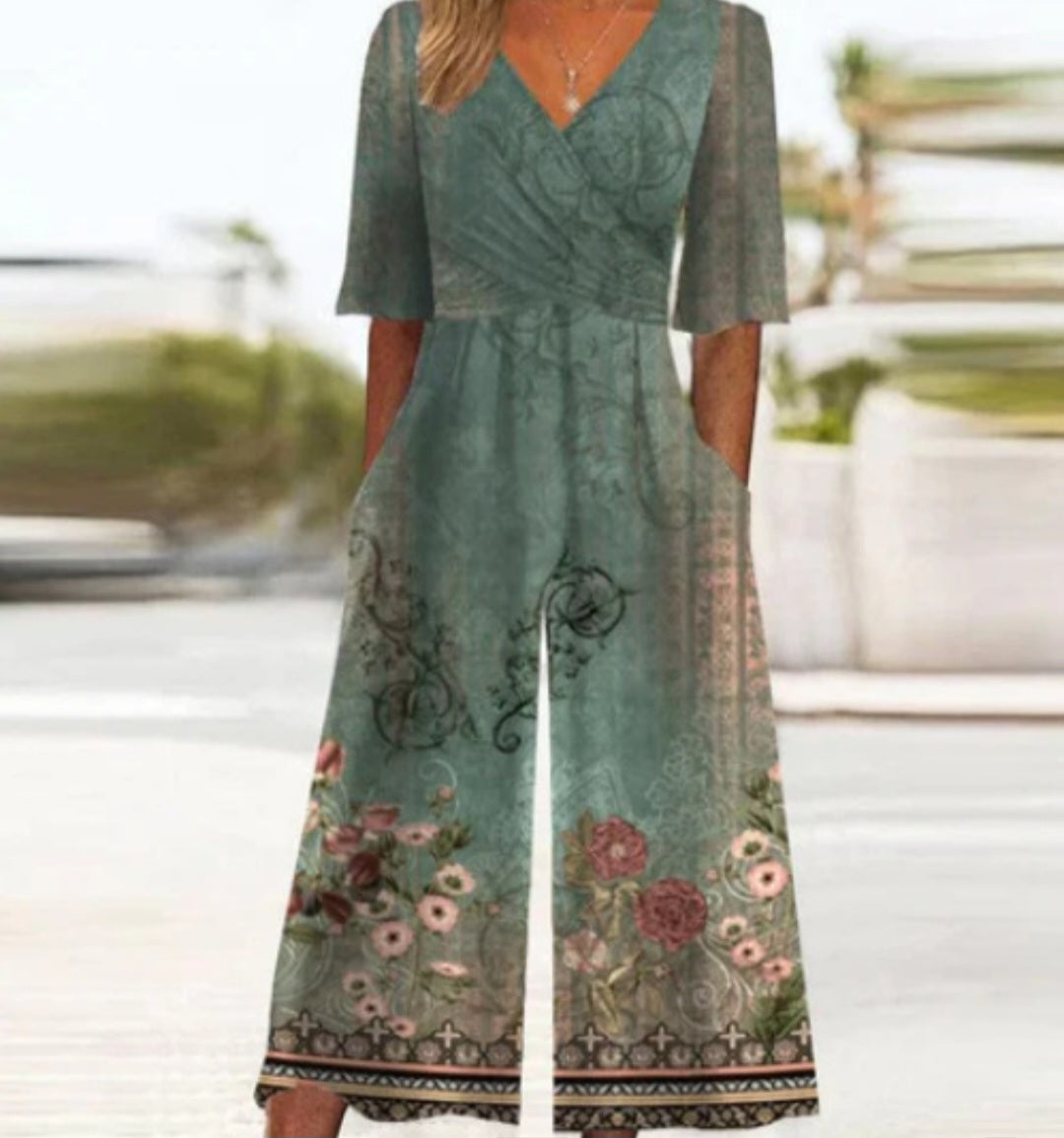 ESTHER | ELEGANT WIDE-LEG TUMMY-COVERAGE JUMPSUIT