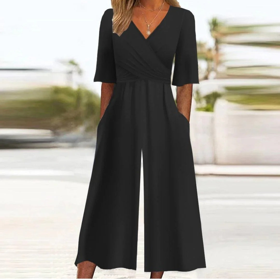 ESTHER | ELEGANT WIDE-LEG TUMMY-COVERAGE JUMPSUIT