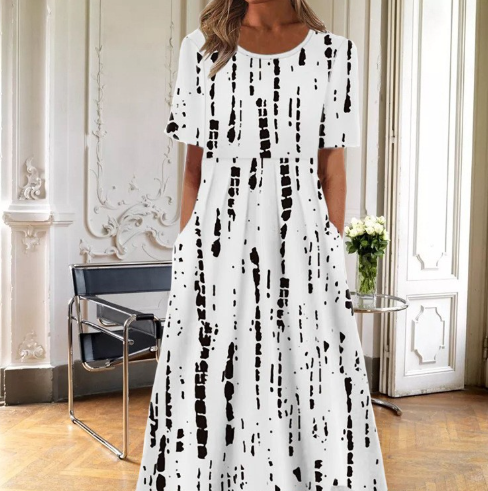 EDITH | ELEGANT FLORAL TUMMY-COVERAGE MIDI DRESS