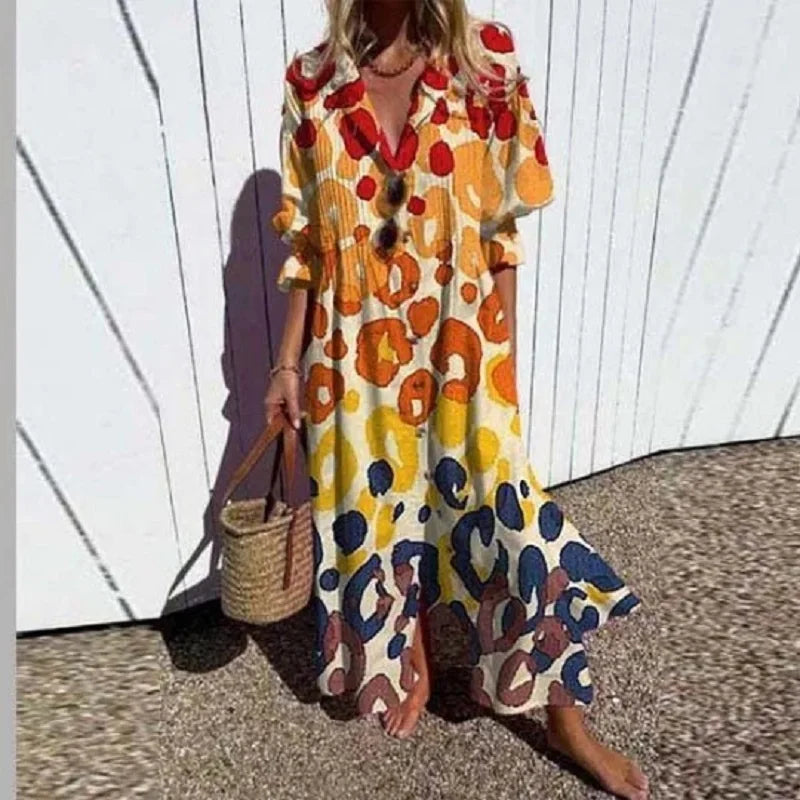 EVIE | ELEGANT FLORAL TUMMY-COVERAGE MAXI DRESS