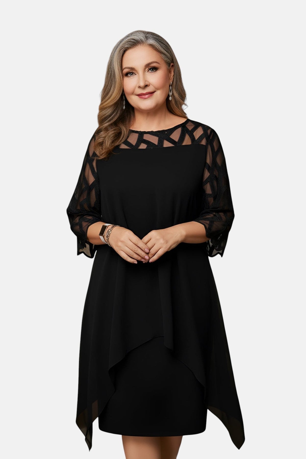 ELARA | ELEGANT TUMMY-COVERAGE MIDI DRESS
