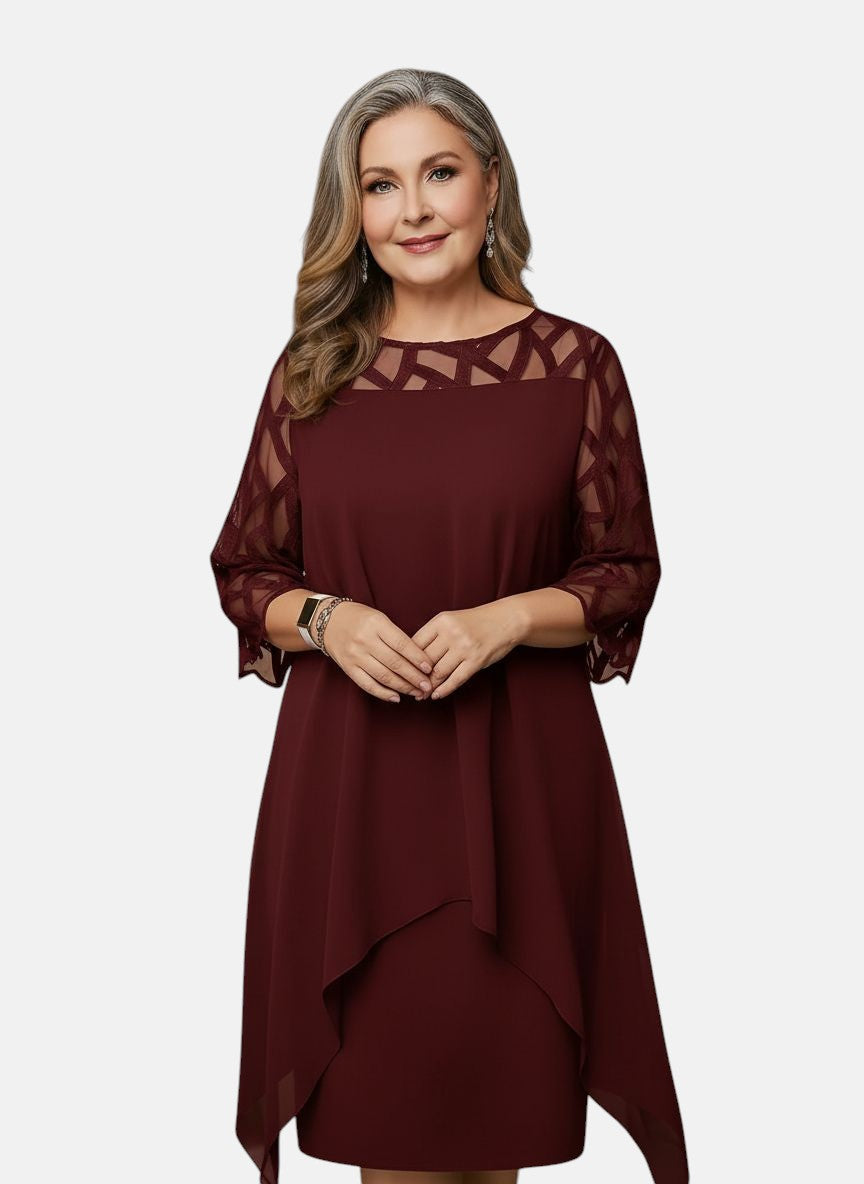 ELARA | ELEGANT TUMMY-COVERAGE MIDI DRESS